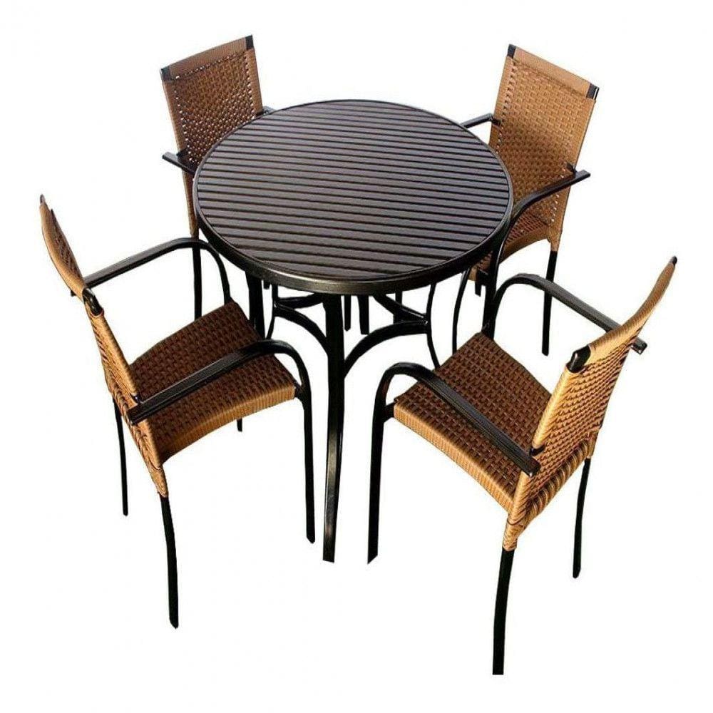 Mesa e Cadeiras Ascoli Para Jardim, Área externa, Churrasqueira Trama