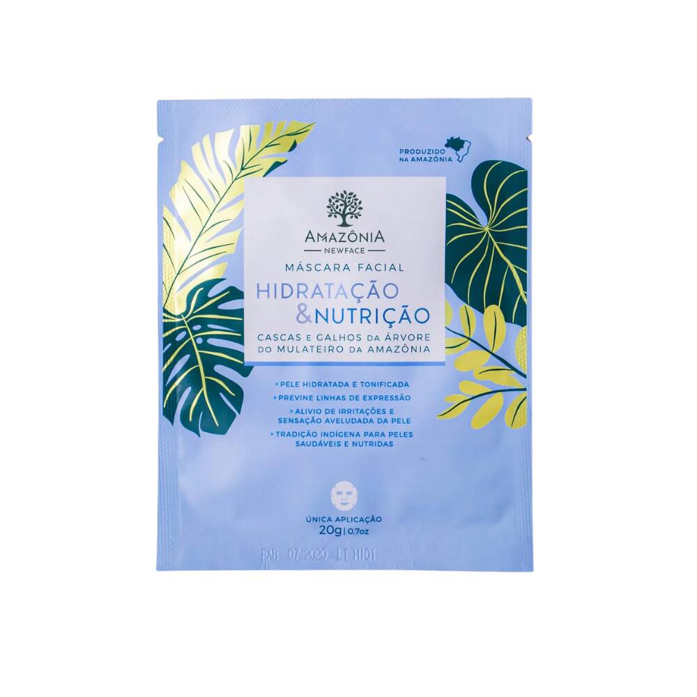 Máscara Facial Hidratação e Nutrição Amazônia New Face