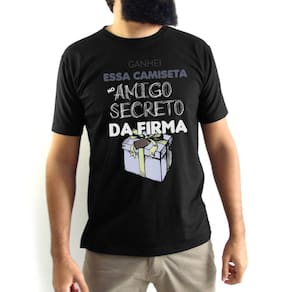 Camiseta Masculina Amigo Secreto da Firma Preta