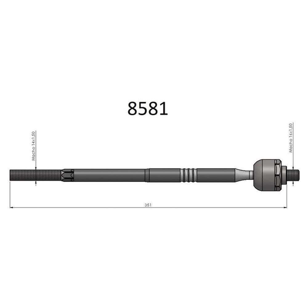 Barra Axial Creta 2000 A Dianete Bortec Ba8581