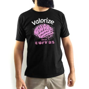 Camiseta Masculina Valorize Suas Curvas Preta
