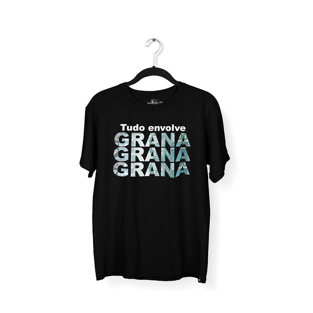 Camiseta Masculina Tudo Envolve Grana Preta