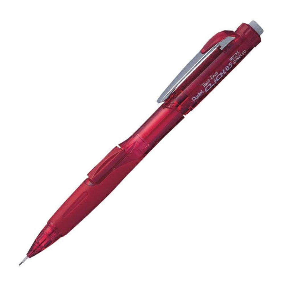 Lapiseira 0.5mm PD275 Twist Erase Click Vermelha - Pentel