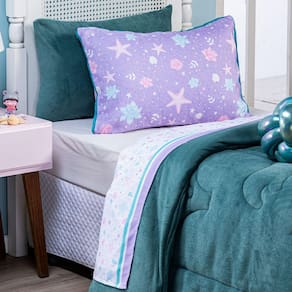 Jogo de Cama Sereia Branco Solteiro 03 Peças - Micropercal 180 Fios