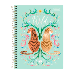 Caderno Colegial 1 Matéria 80 Folhas Tilibra Jungle Keep It