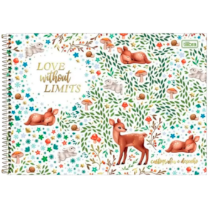 Caderno Cartografia Desenho 80 Folhas Tilibra Loveland Love