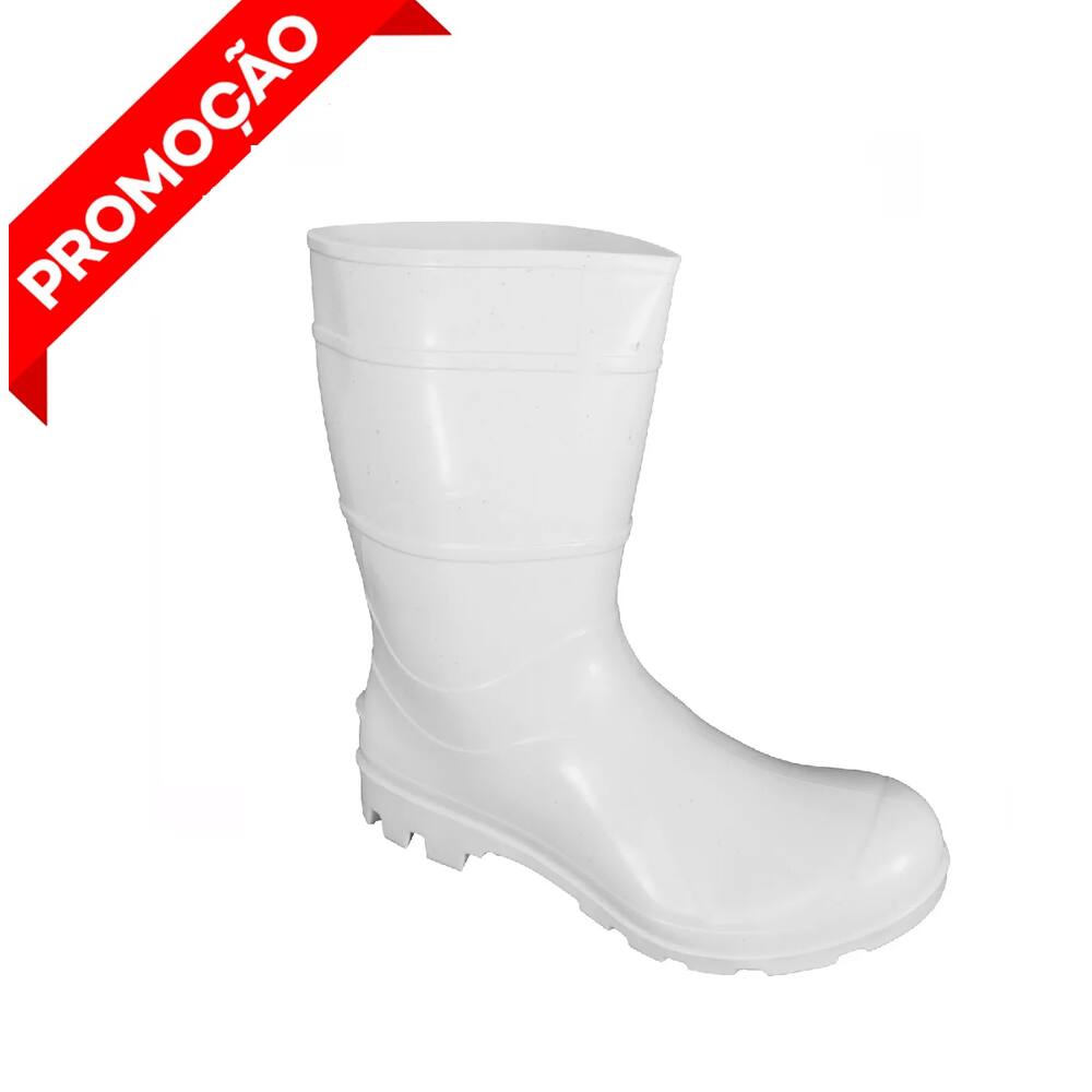 Bota Galocha Pvc Açougueiro Branc Antiderrapante Impermeável