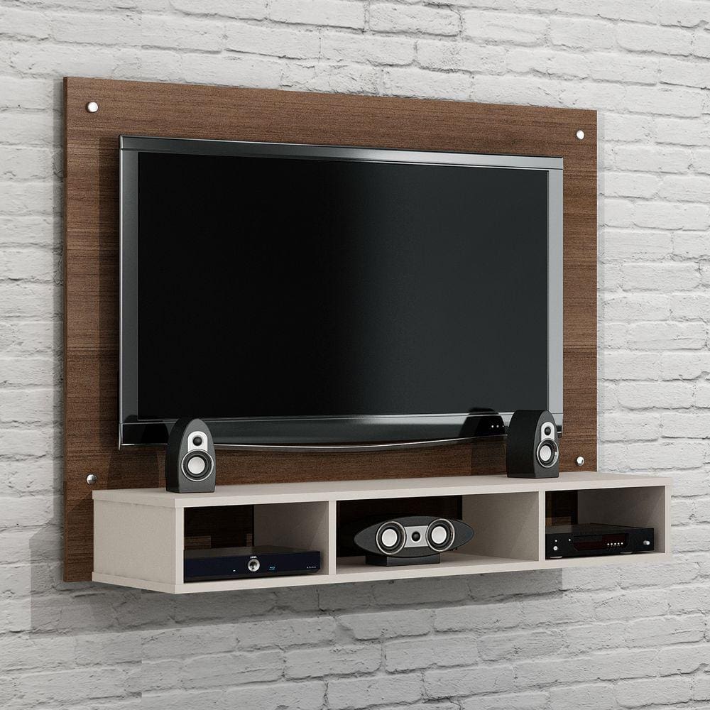 Painel para TV até 46 Polegadas Atena Valdemóveis Chocolate/Off White
