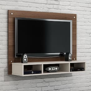 Painel para TV até 46 Polegadas Atena Valdemóveis Chocolate/Off White