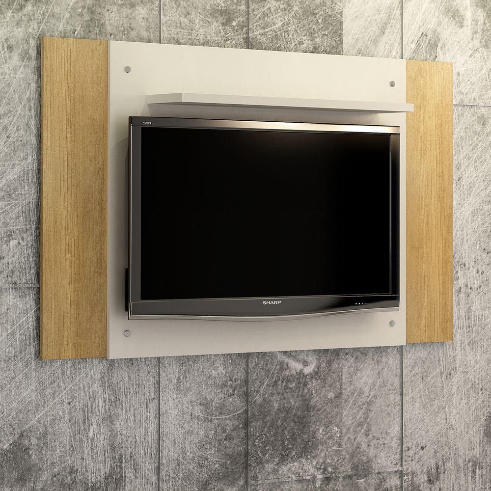 Painel para TV até 50 Polegadas Extensível América Valdemóveis Off White/Cinamomo