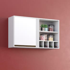 Armário Aéreo 1 Porta Pérola Sallêto Móveis - Branco