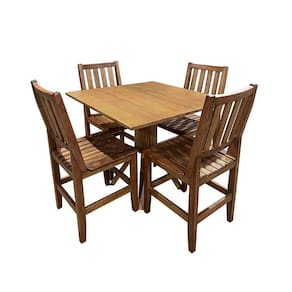 Conjunto De Mesa Madeira Maciça Berlim Com 4 Cadeiras Sala Cozinha 90x90cm Malbec - Cor: Marrom