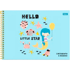 Caderno de desenho e cartografia 80 folhas Foroni Sereia