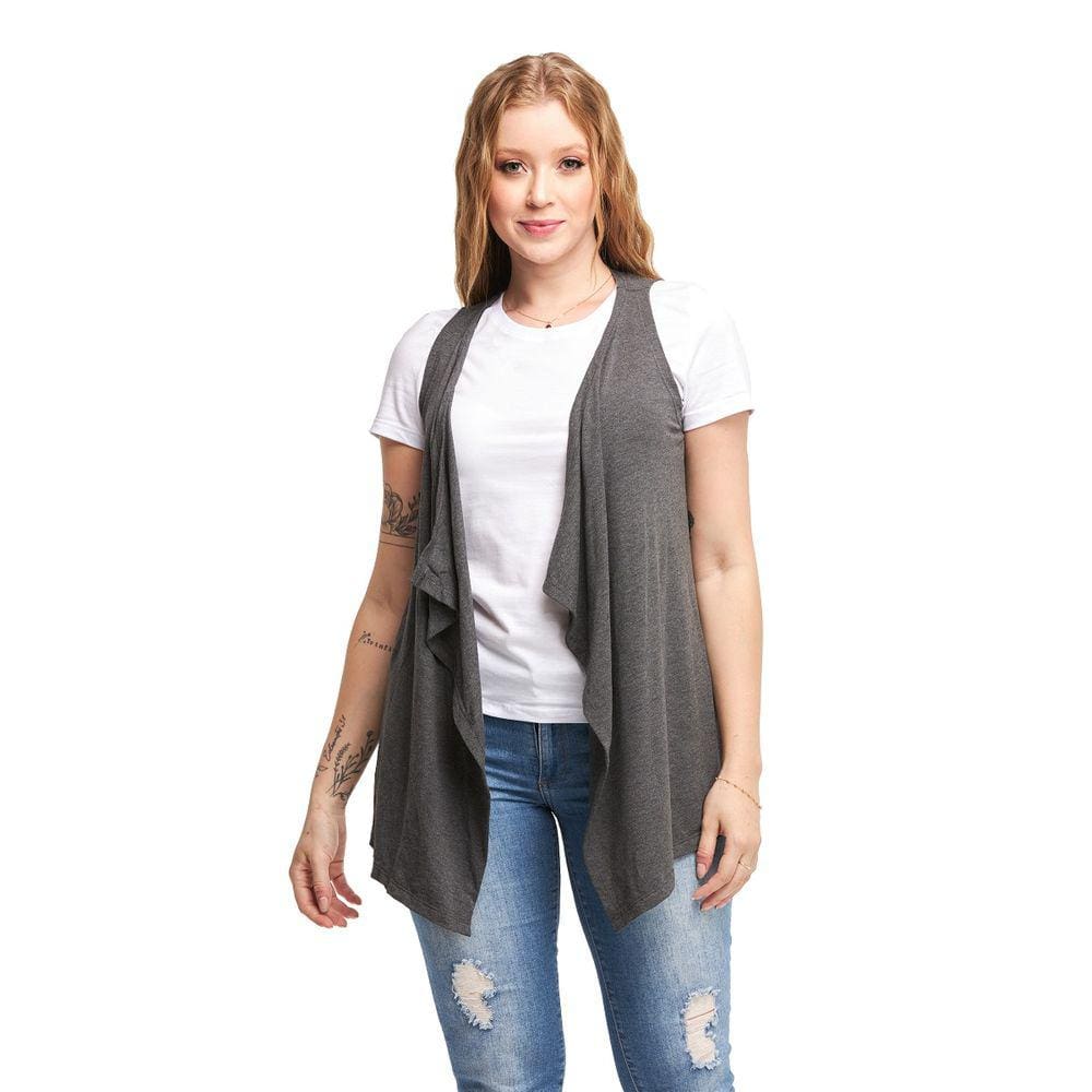 Colete de Bico Blusa Cardigan Feminino Terceira Peça Viscolycra Ca5