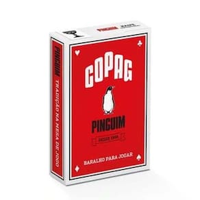 Baralho Pinguim Vermelho Naipe Convencional Copag Cartas Jogo Poker