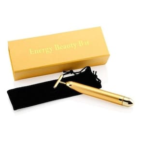 Massageador Facial Vibrata Gold Harmonização Energy Beauty Dourado