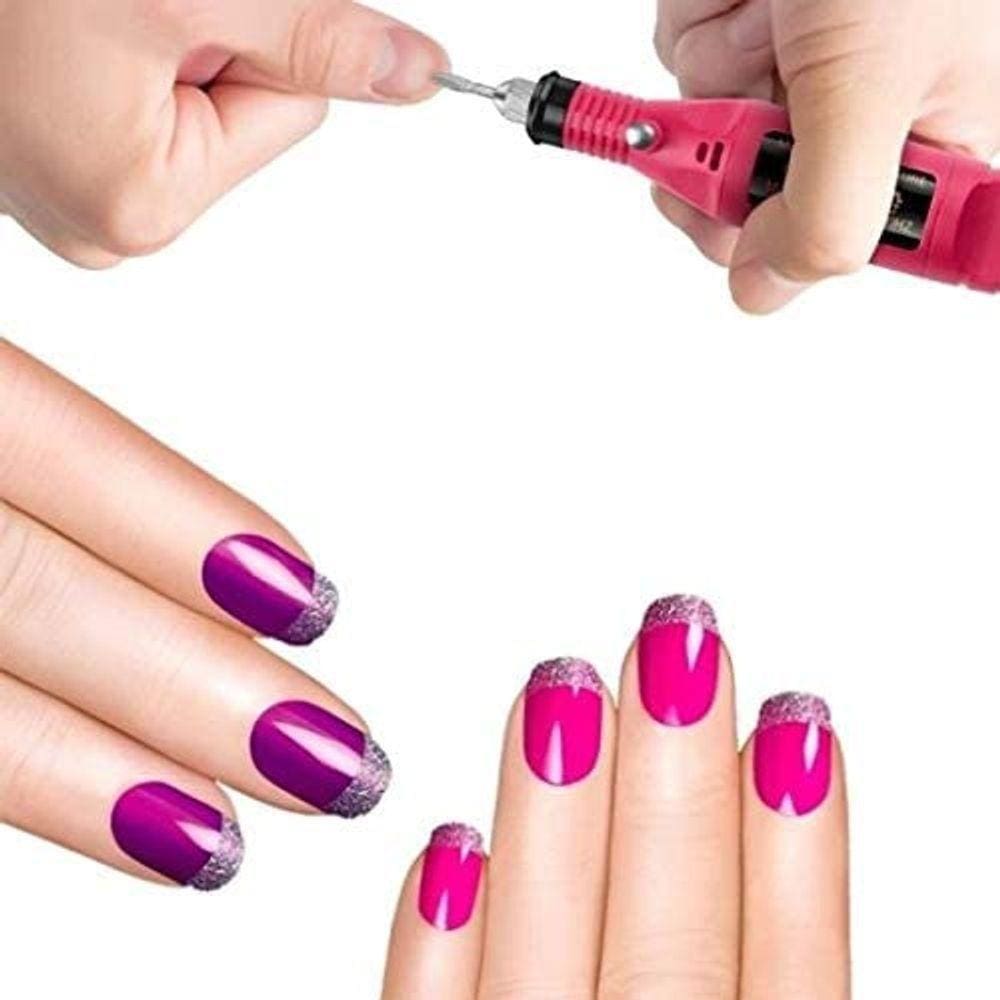 Lixadeira Lixa Motor De Unha Elétrica Profissional 220V Rosa