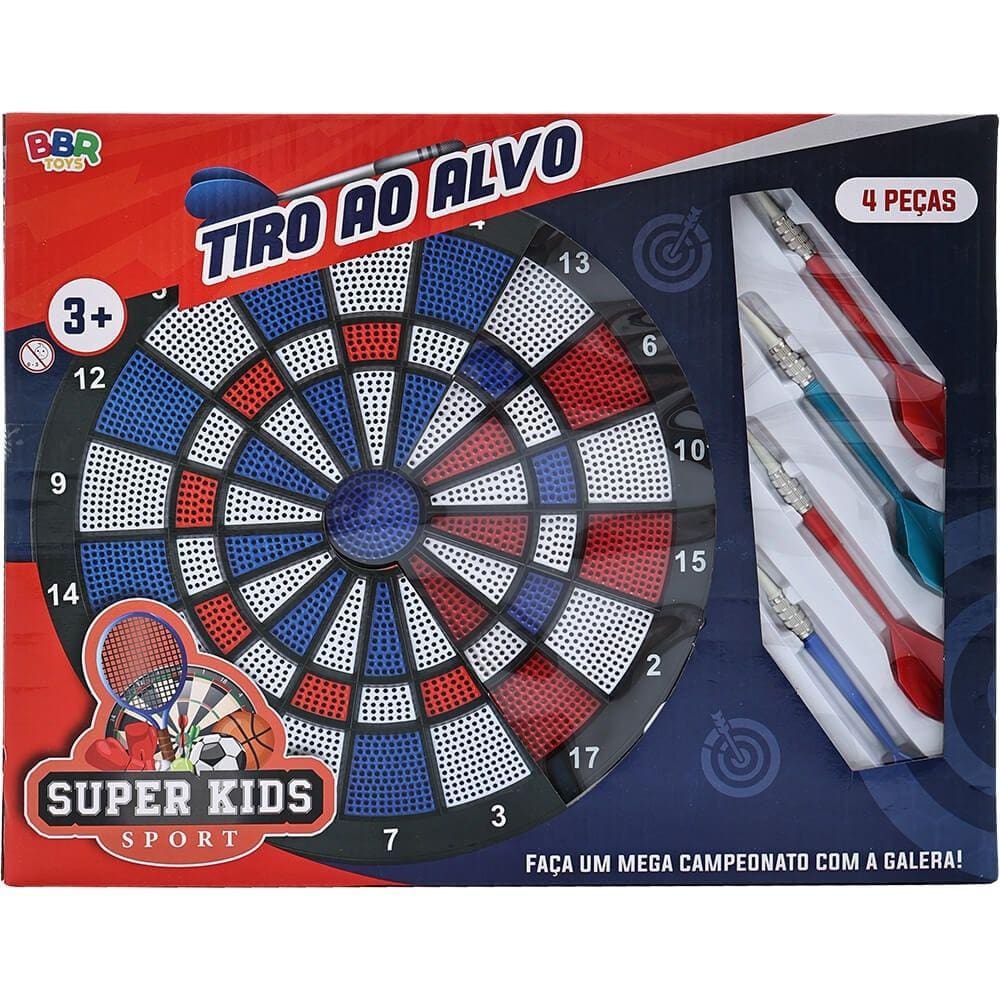 Kit Jogo Tiro Ao Alvo + 4 Dardos Profissional Grande 29cm - Lojas