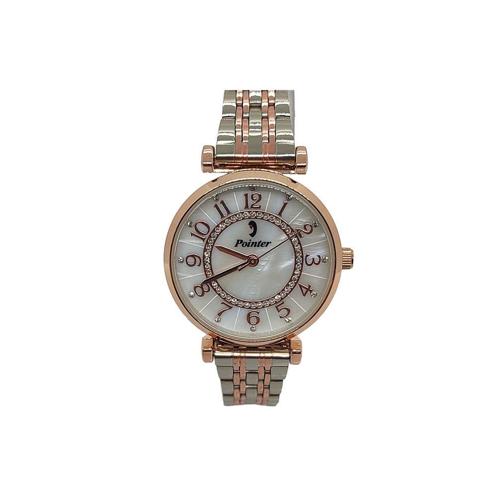 Relógio Pointer Feminino Analógico Rose PedraResistente Água