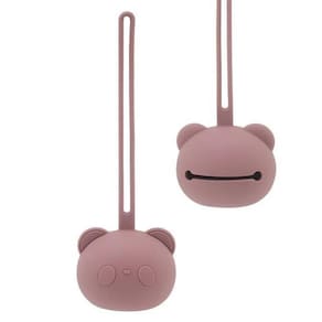 Porta Chupeta Silicone Protetor Alça Rosa Menina Bpa Free