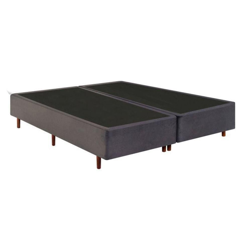 Base Box Queen 158x198x37cm Cinza