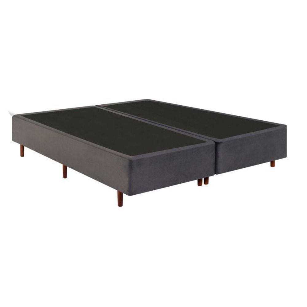 Base Box King 193x203x37cm Mannes Cinza