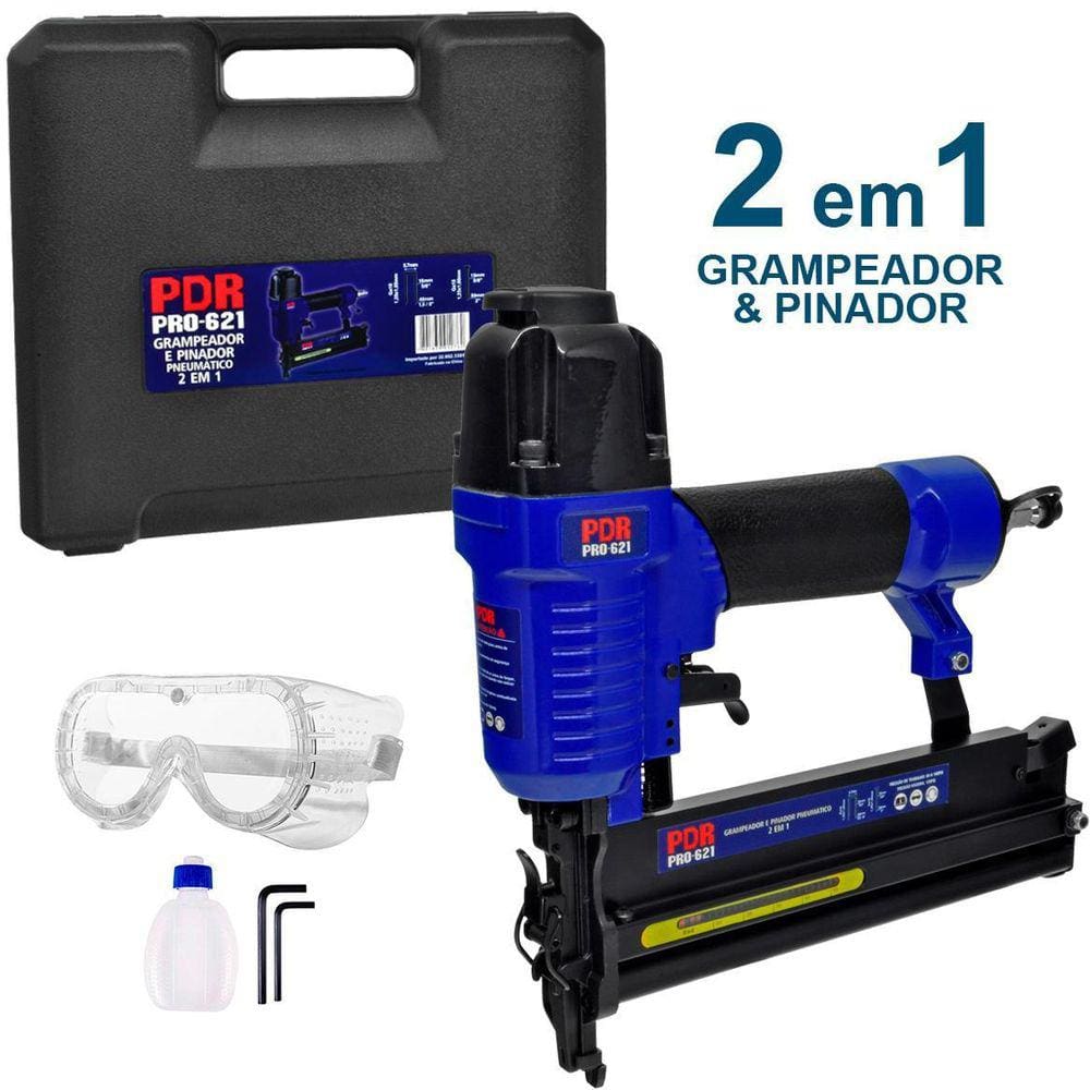 Grampeador E Pinador 2 Em 1 Pneumatico Ldr2 Pro-621