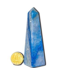 Obelisco Quartzo Azul Natural Lapidação Manual 6 a 9 cm