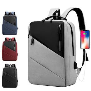 Mochila Executiva Universitária Notebook 17`` Moderna Com Entrada Usb 30L Impermeável Resistente E Bolso Secreto Cinza