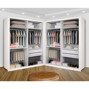Closet Casal sem Portas 4 Gavetas Júlia Duo Minastex- Branco