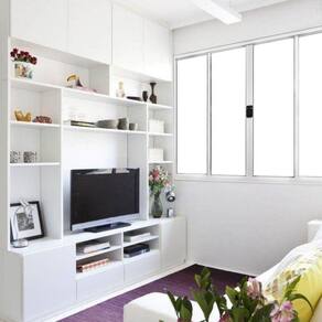 Janela de Alumínio de Correr 120x150cm 4 Folhas Hale Esquadrias Branco