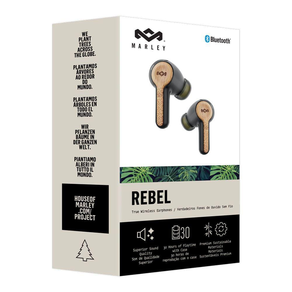 Fone de Ouvido True Wireless Earbuds Rebel - House Of Marley