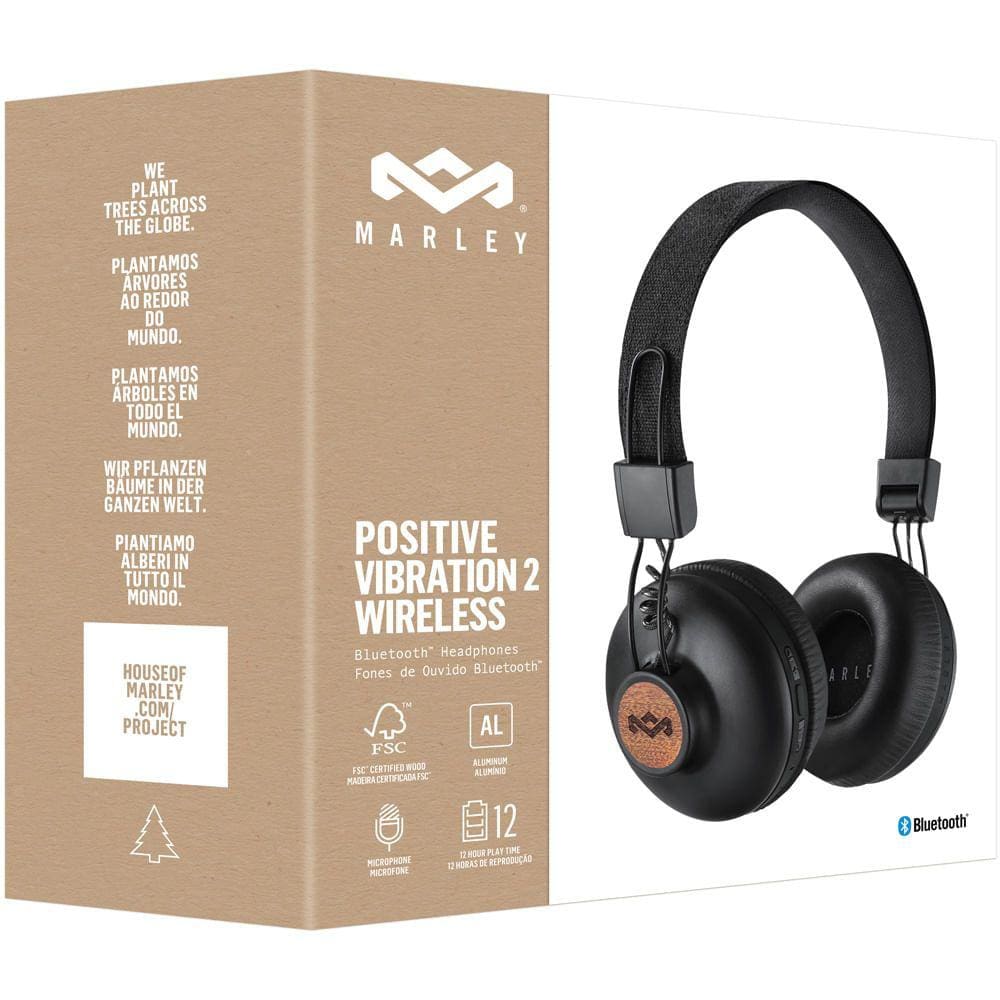 Fone de Ouvido Positive Vibration 2 Wireless Preto - House Of Marley