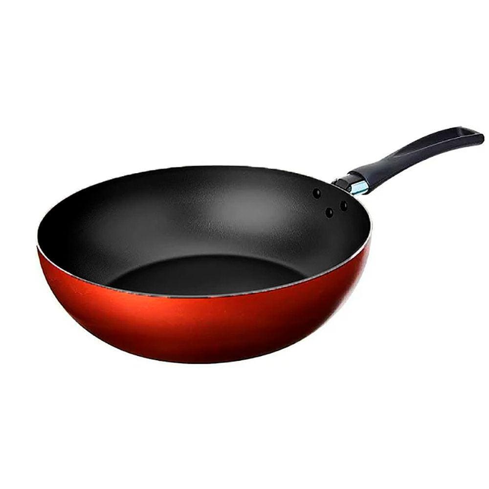 Frigideira Wok Nº 24 sem Tampa 3,0 Litros Vermelha - E2091 - Oliveira