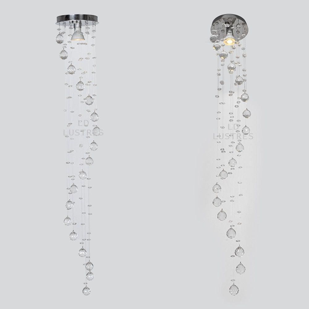 Lustre Espiral De Cristal K9 Para Lavabo Cabeceira De Cama