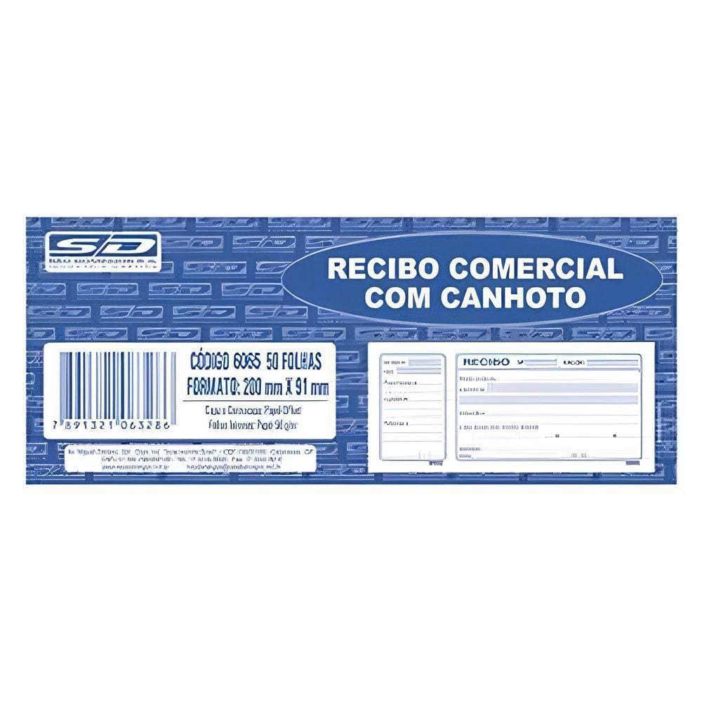 Recibo Comum C/Canh.100Folhas 200x91mm 10034 - São Domingos