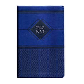 Bíblia De Estudo Nvi - Capa Azul Índigo - Capa Luxo