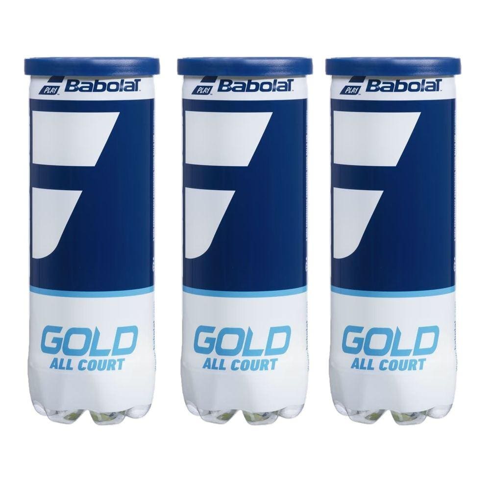 9 Bolas de Tênis Babolat Gold All Court - 3 Tubos