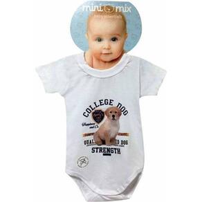 Body Manga Curta Mini Mix College Dog Gbaby - G