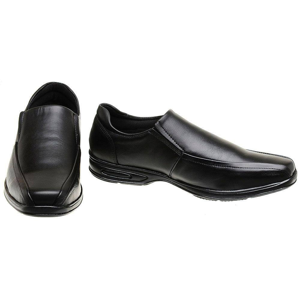 Sapato Social Masculino Confort Couro Adulto Infantil Leve
