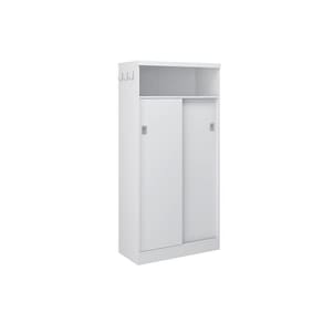 Armário Multiuso 528 C/ 2 Portas De Correr Branco - Carraro