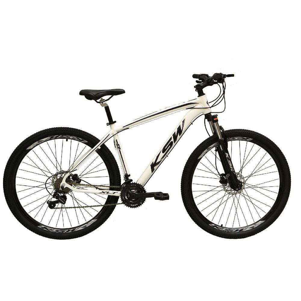 Bicicleta Aro 29 Ksw Xlt Alumínio 24v Câmbios Shimano Garfo com Trava no Ombro -  Branco