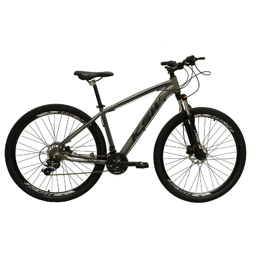 Bicicleta Aro 29 Ksw Xlt Alumínio 24v Câmbios Shimano Garfo com Trava no Ombro - Grafite