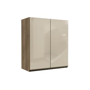 Armário Aéreo Cozinha Modulado Maxxi G765 2 Portas C/ Vidro Nogal - Kappesberg