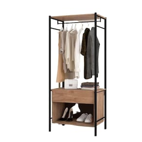 Guarda Roupa Com Gaveta e Nicho Solteiro Berlin Closet Aberto Pto/Demolição - Artefamol