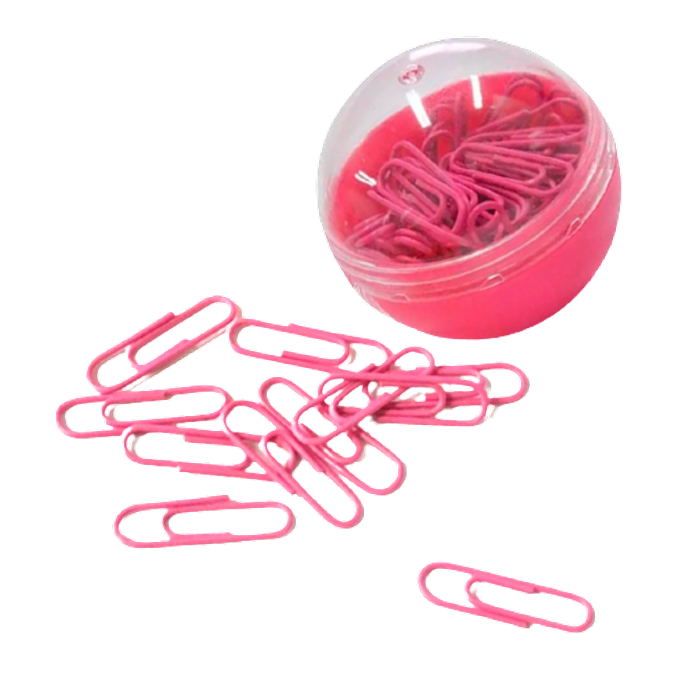 Clips 28mm embalagem Bolinha Tilibra 80 unidades Cor Rosa