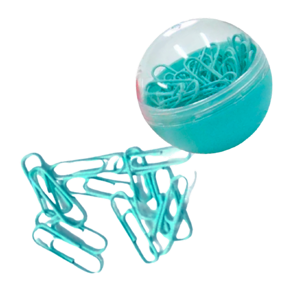 Clips 28mm embalagem Bolinha Tilibra 80 unidades Turquesa