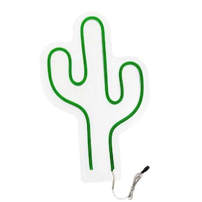 Painel Luminoso Letreiro Criativo CACTO - Neon LED Verde