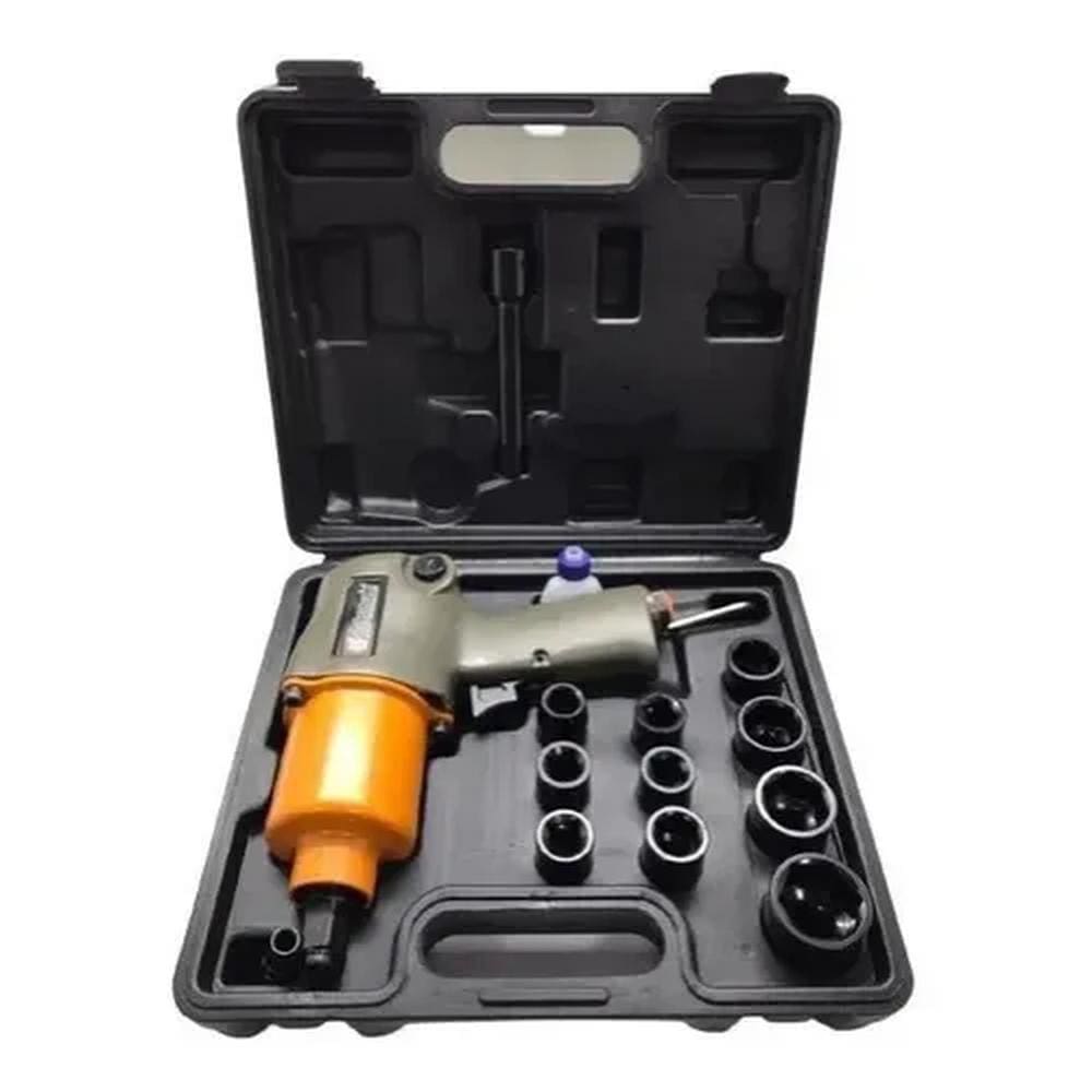 Chave Impacto Pneumática 1/2 Parafusadeira Industrial 17Pças