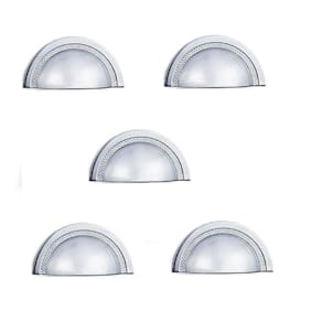 Kit 5 Puxador Shell Zen 64Mm Cromado Zp4318.1